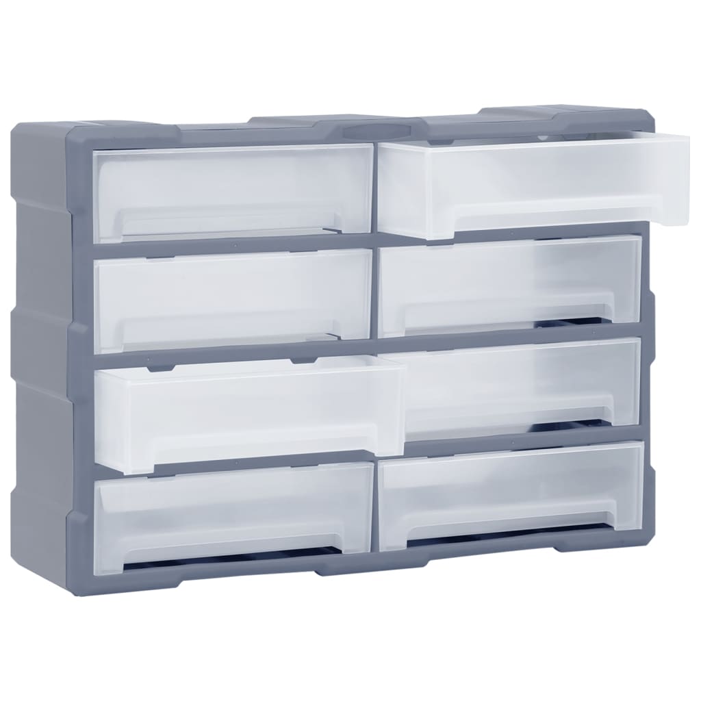 Caixa organizadora com 8 gavetas grandes 52x16x37 cm