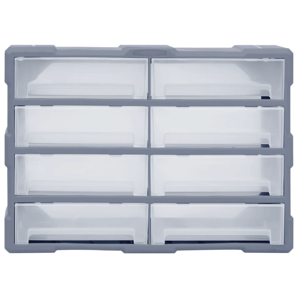 Caixa organizadora com 8 gavetas grandes 52x16x37 cm