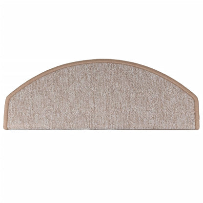 Tapetes de escadas 10 pcs 65x24x4 cm castanho-claro