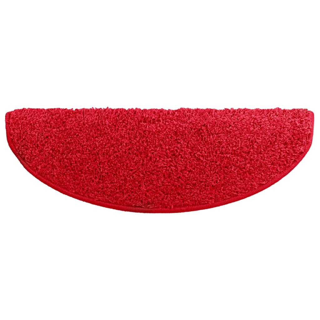 Tapetes de escadas 10 pcs 65x21x4 cm vermelho