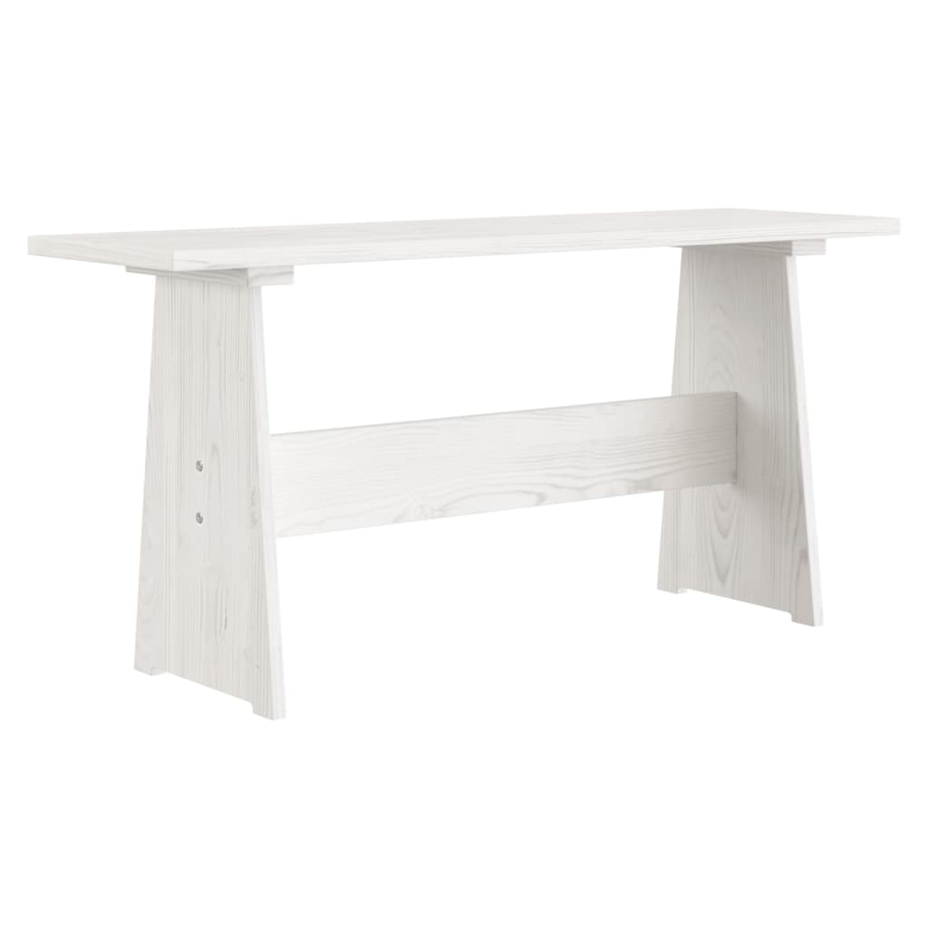 Mesa de jantar com banco pinho maciço branco