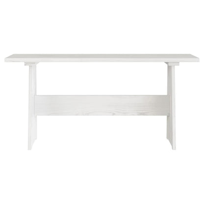 Mesa de jantar com banco pinho maciço branco