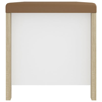 Caixa arrumação c/ almofadão contrap. 105x40x45cm branco/sonoma