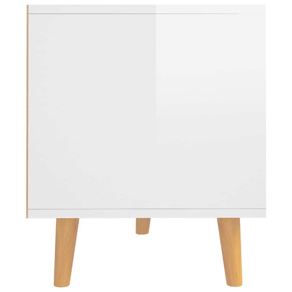 Móvel de TV 90x40x48,5 cm contraplacado branco brilhante