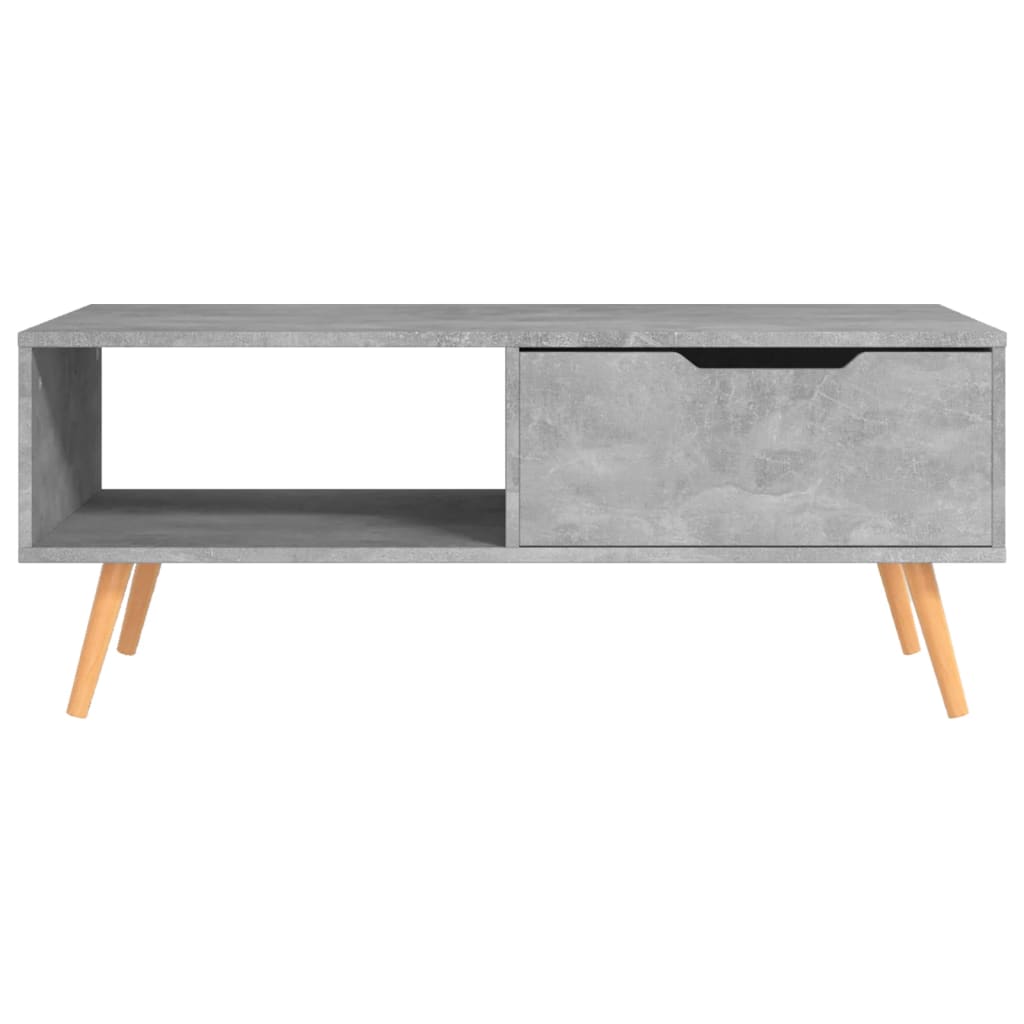 Mesa de centro 100x49,5x43 cm aglomerado cinzento cimento