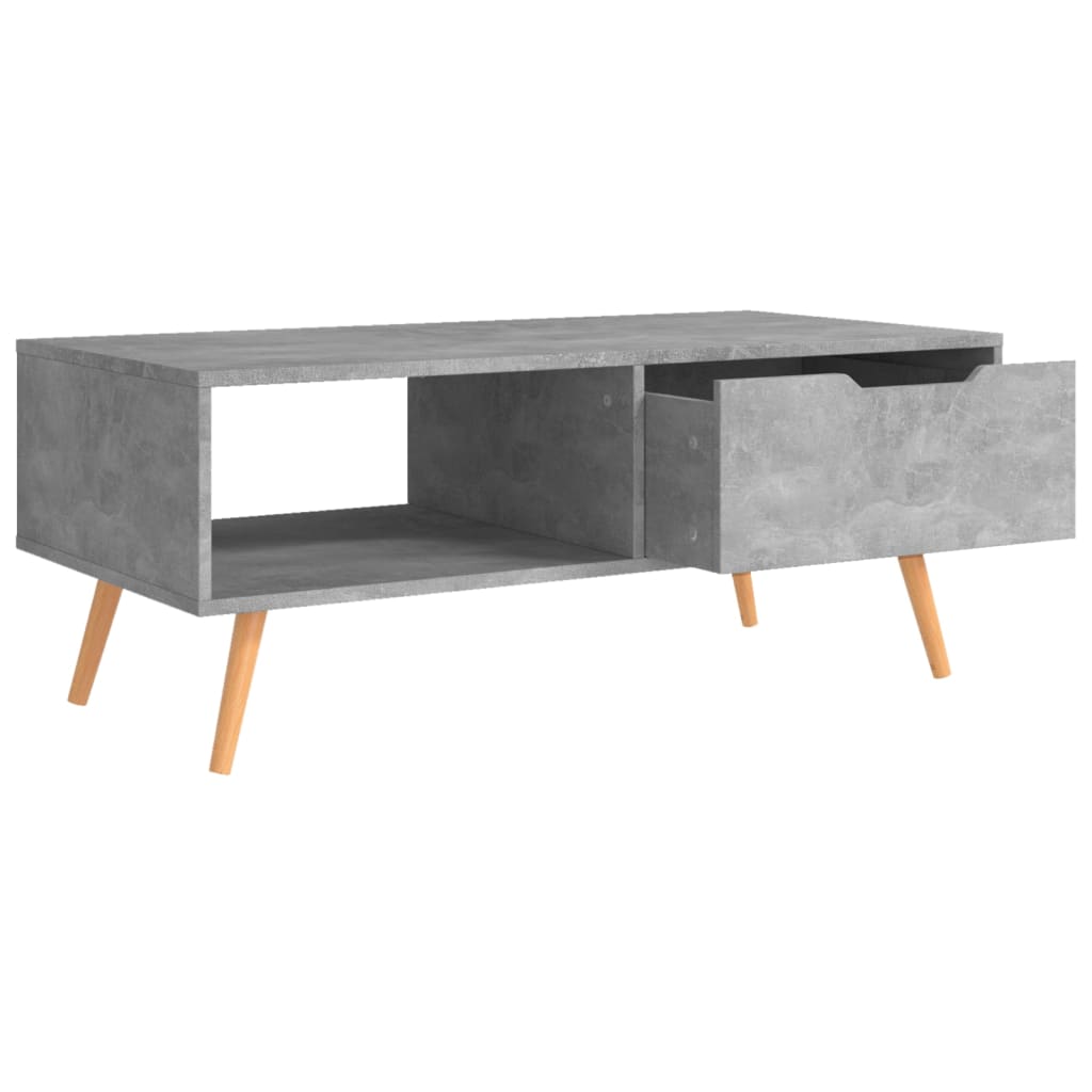 Mesa de centro 100x49,5x43 cm aglomerado cinzento cimento