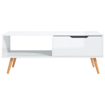 Mesa de centro 100x49,5x43 cm aglomerado branco brilhante