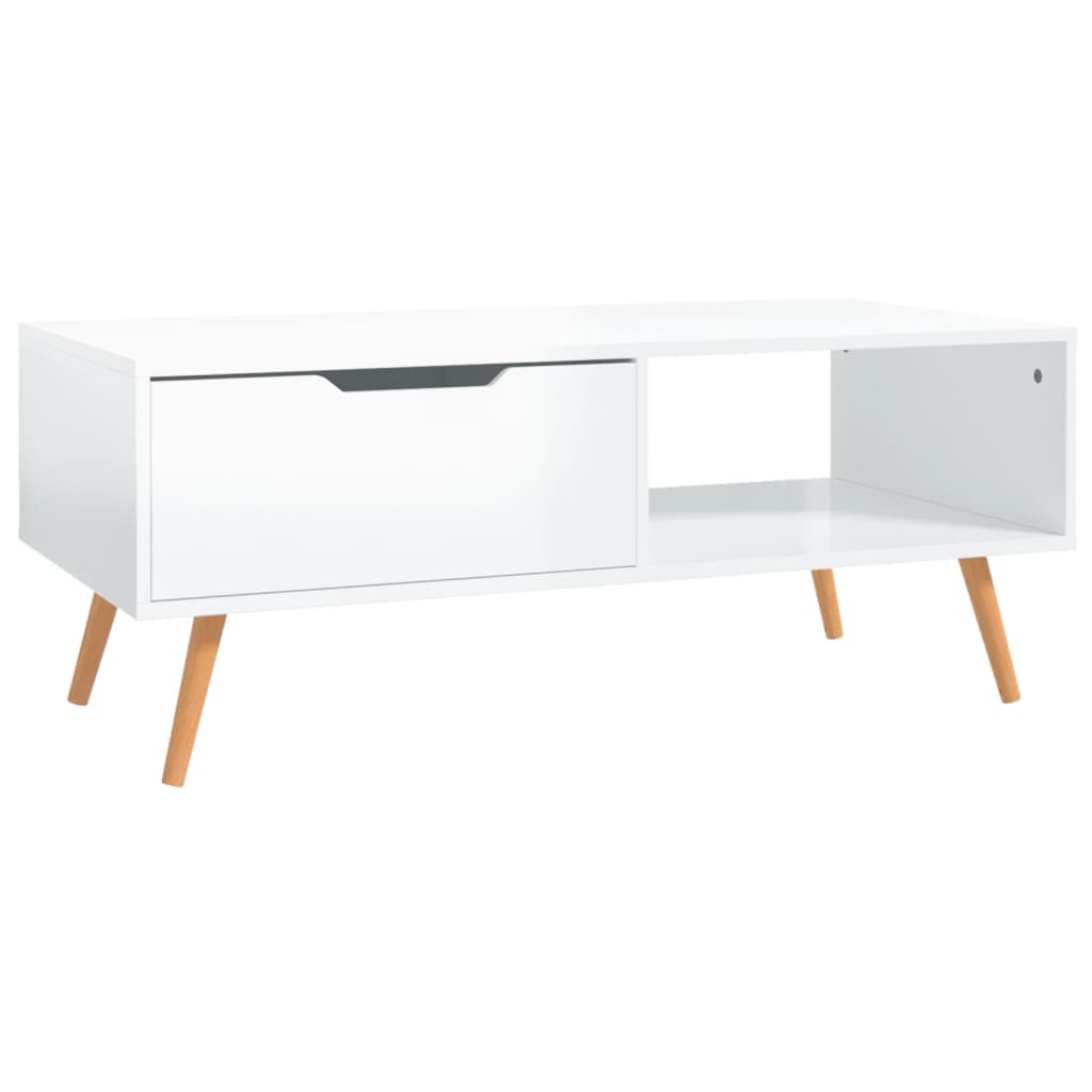 Mesa de centro 100x49,5x43 cm aglomerado branco brilhante