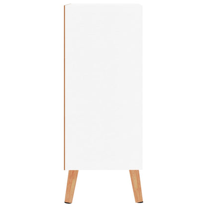 Aparador Eucali com 2 Portas e Prateleira Aberta de 60 cm - Branco/Carvalho - Design Moderno