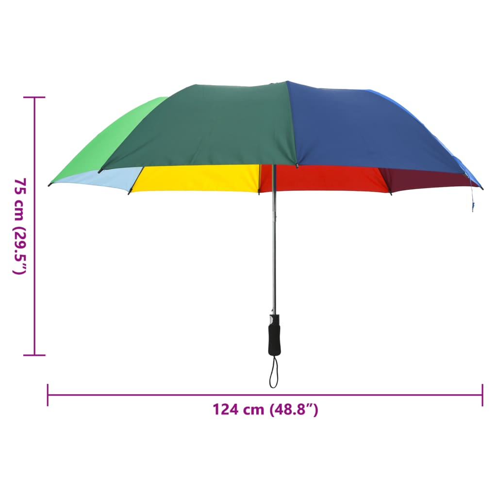 Guarda-chuva dobrável automático 124 cm multicor