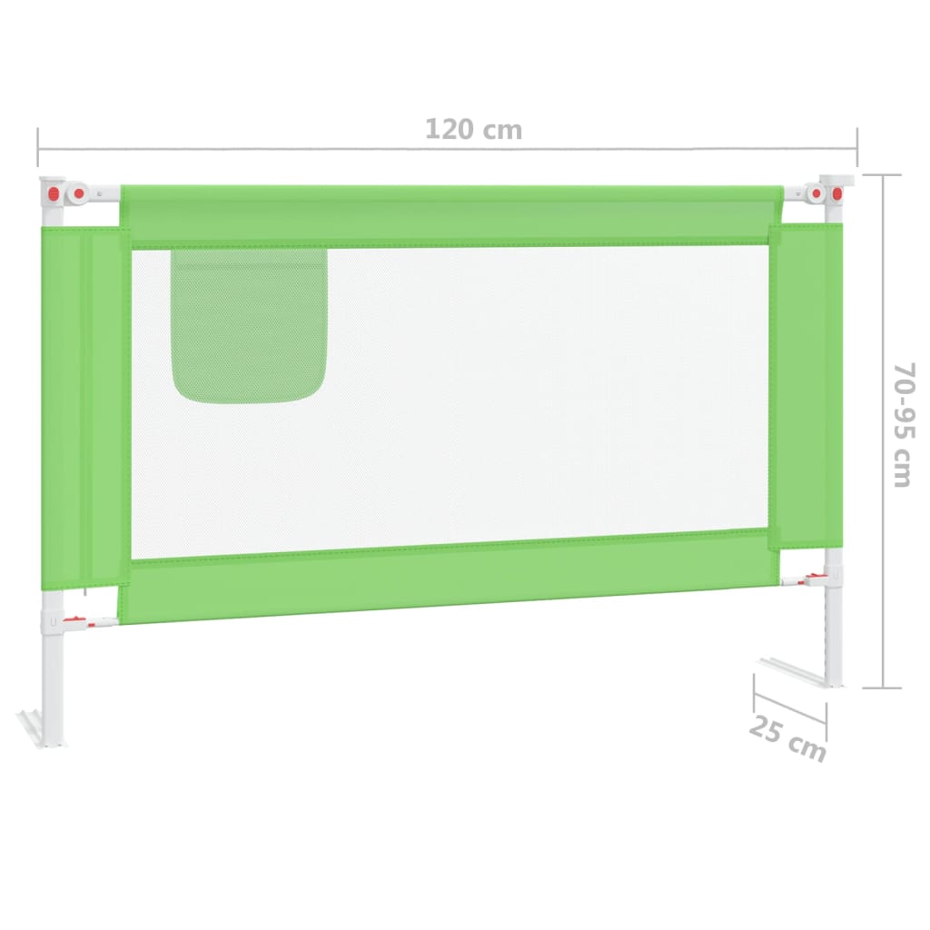 Barra de segurança p/ cama infantil tecido 120x25 cm verde