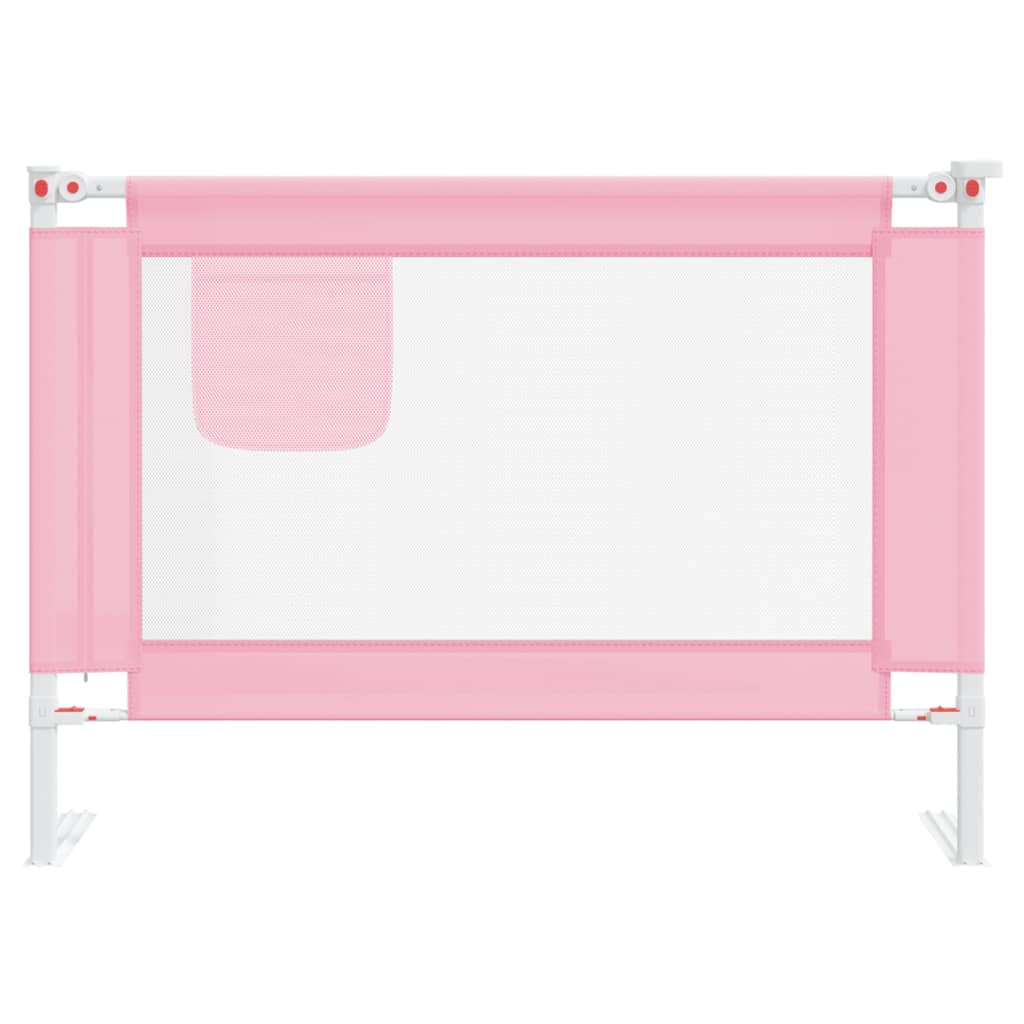 Barra de segurança p/ cama infantil tecido 90x25 cm rosa