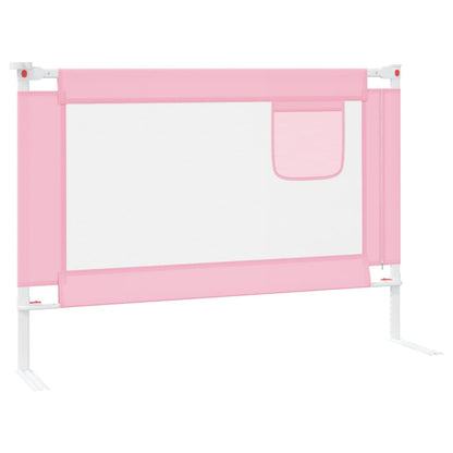 Barra de segurança p/ cama infantil tecido 90x25 cm rosa