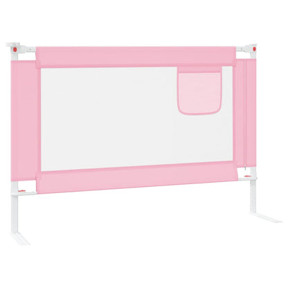 Barra de segurança p/ cama infantil tecido 100x25 cm rosa