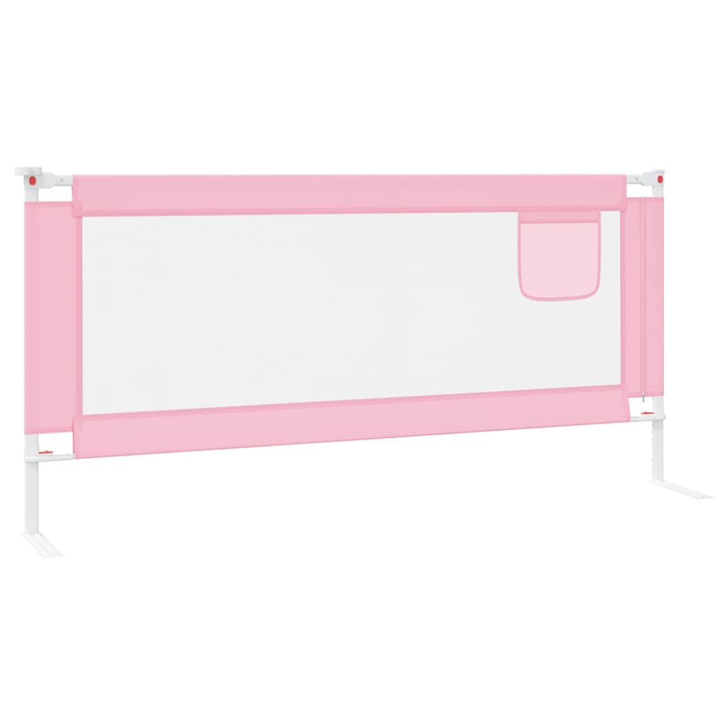 Barra de segurança p/ cama infantil tecido 200x25 cm rosa