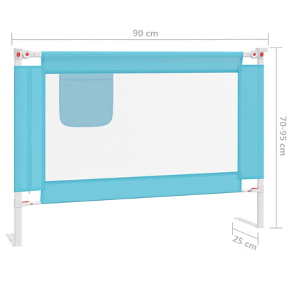 Barra de segurança p/ cama infantil tecido 90x25 cm azul