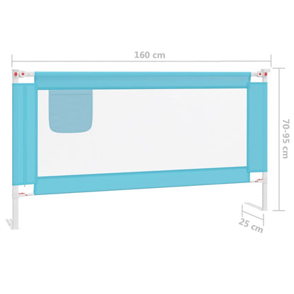 Barra de segurança p/ cama infantil tecido 160x25 cm azul