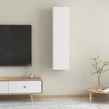 Móveis de TV 2 pcs 30,5x30x60 cm contraplacado branco