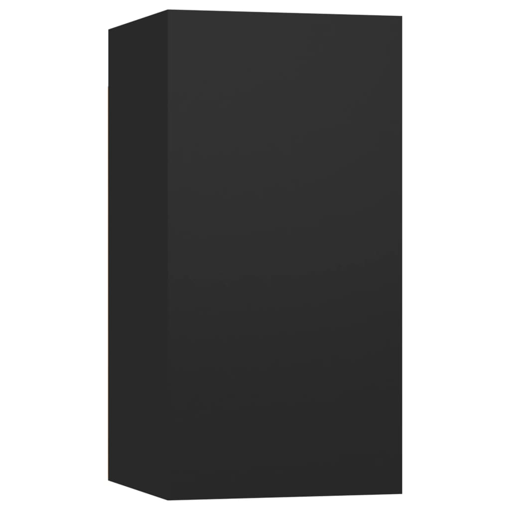 Móveis de TV 2 pcs 30,5x30x60 cm derivados de madeira preto