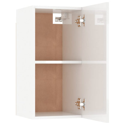 Móveis de TV 2 pcs 30,5x30x60 cm contraplacado branco brilhante