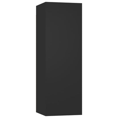 Móveis de TV 2 pcs 30,5x30x90 cm contraplacado preto