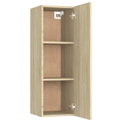 Móveis de TV 2 pcs 30,5x30x90 cm contraplacado carvalho sonoma