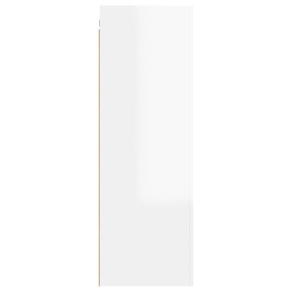 Móveis de TV 2 pcs 30,5x30x90 cm contraplacado branco brilhante