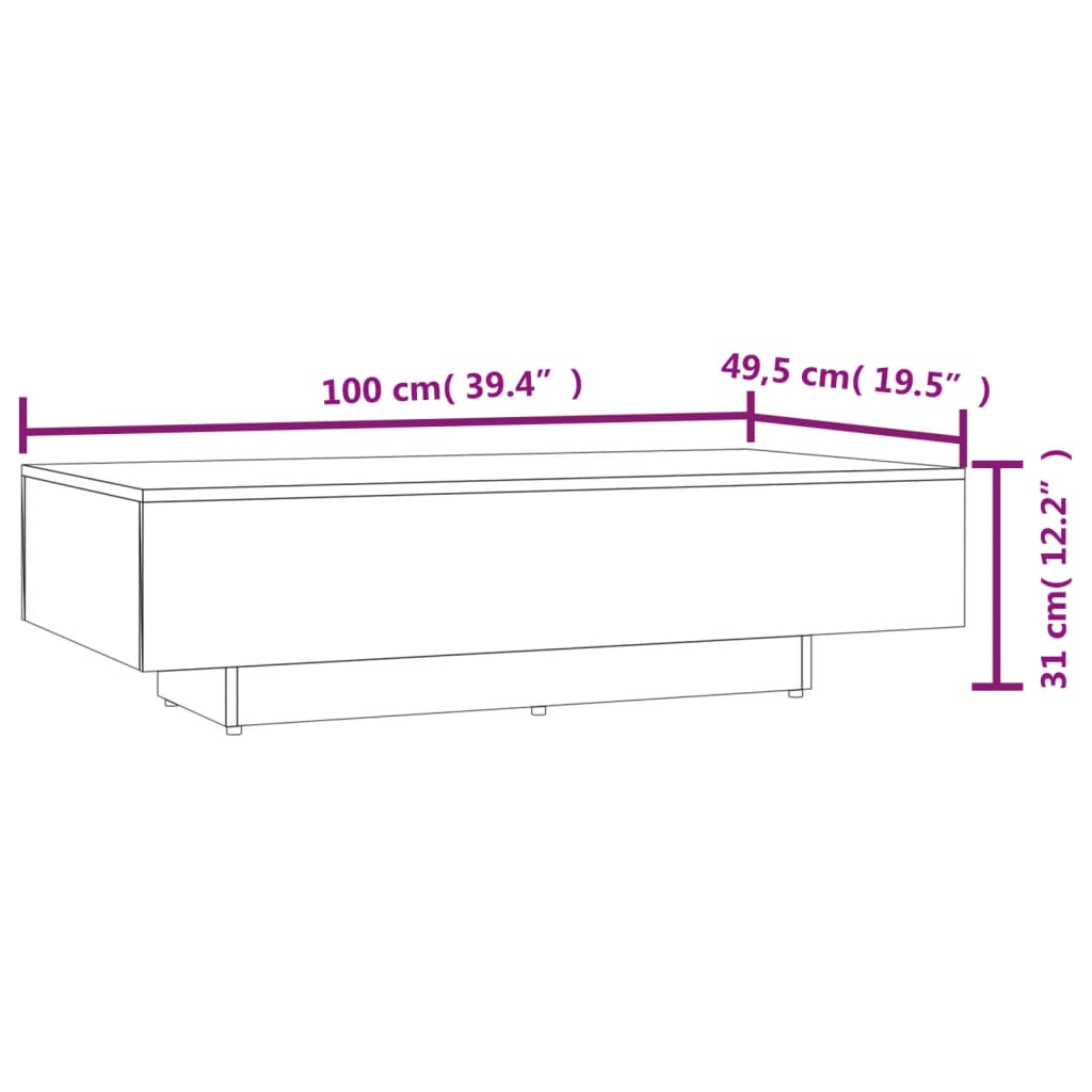 Mesa de Centro Olimpia - Cinzento - Design Escandinavo