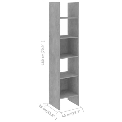 Estante 40x35x180 cm contraplacado cinzento cimento