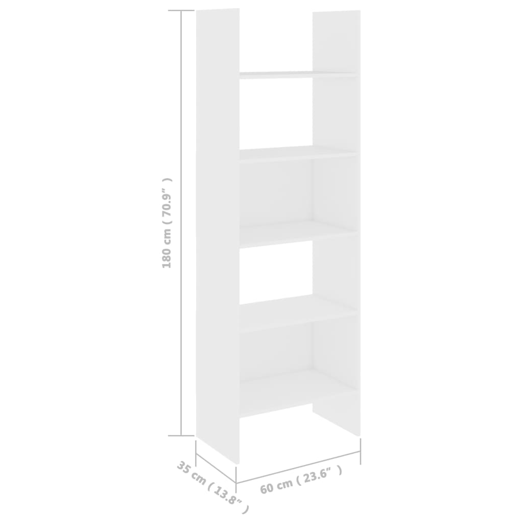 Estante 60x35x180 cm contraplacado branco