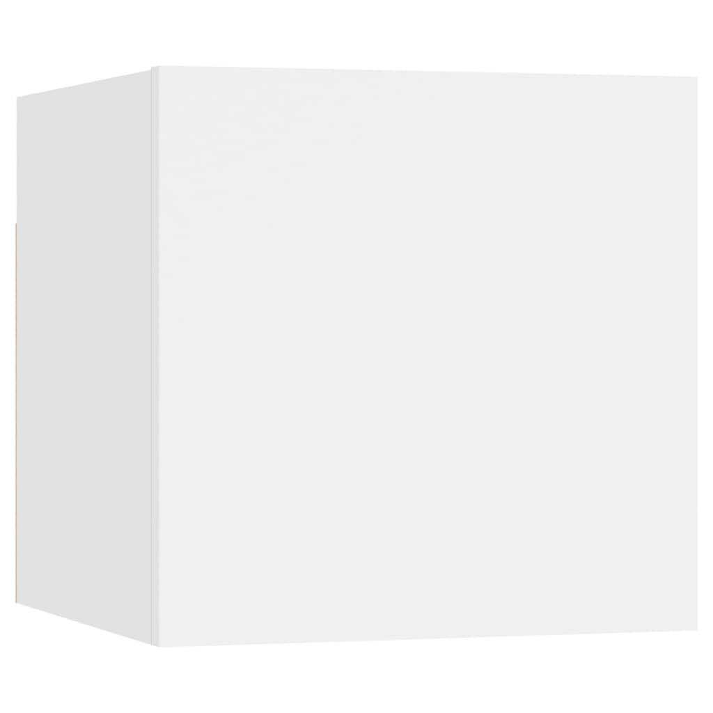 Móvel de TV de parede 2 pcs 30,5x30x30 cm branco