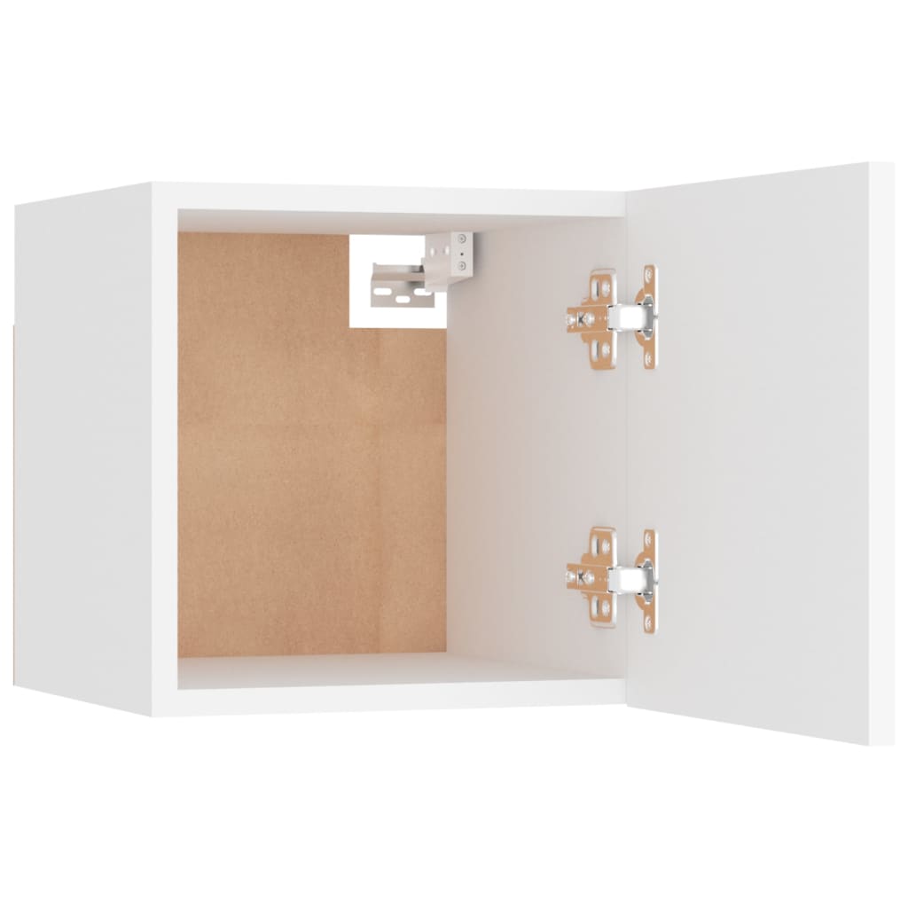 Móvel de TV de parede 2 pcs 30,5x30x30 cm branco