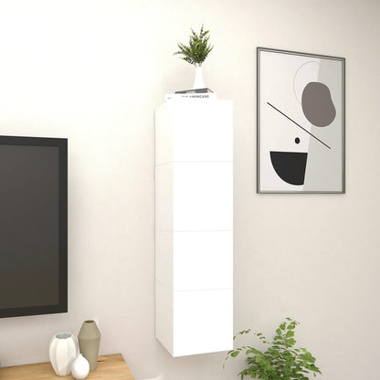 Móvel de TV de parede 4 pcs 30,5x30x30 cm branco