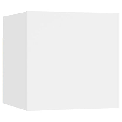 Móvel de TV de parede 4 pcs 30,5x30x30 cm branco