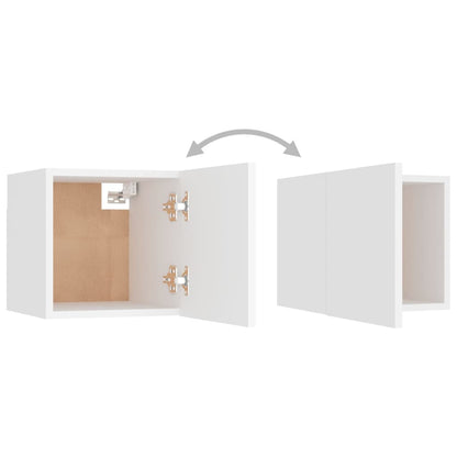 Móvel de TV de parede 4 pcs 30,5x30x30 cm branco