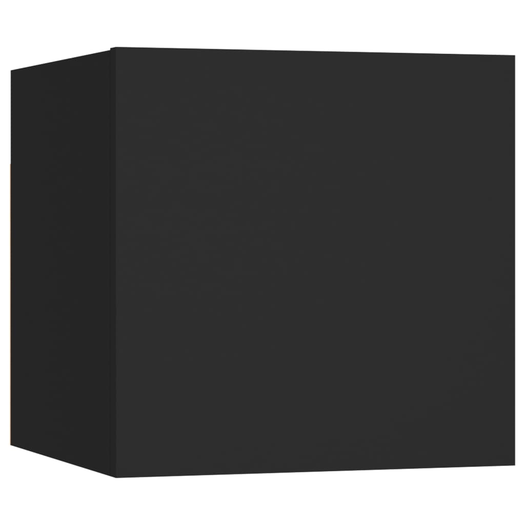 Móvel de TV de parede 2 pcs 30,5x30x30 cm preto