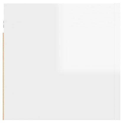 Móvel de TV de parede 4 pcs 30,5x30x30 cm branco brilhante