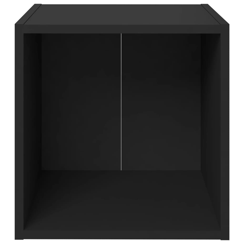 Móveis de TV 2 pcs 37x35x37 cm contraplacado preto