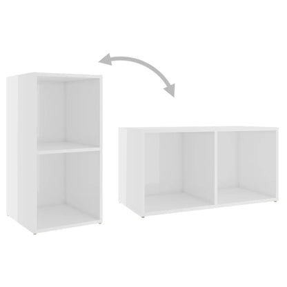 Mesa de Apoio Tower com 2 Compartimentos - Branco Brilhante - Design Moderno