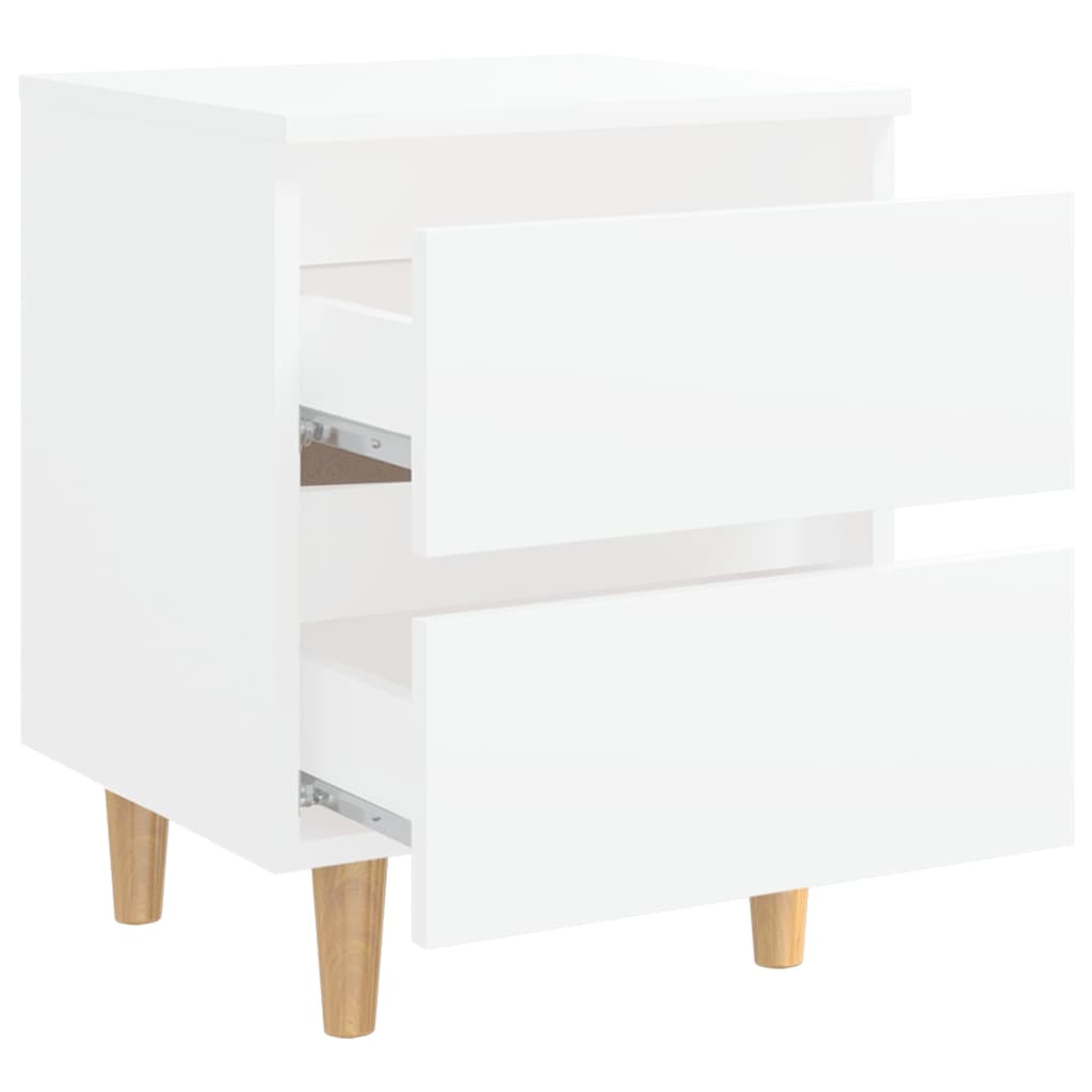 Conjunto de 2 Mesinhas de Cabeceira Bacco - Branco - Design Moderno