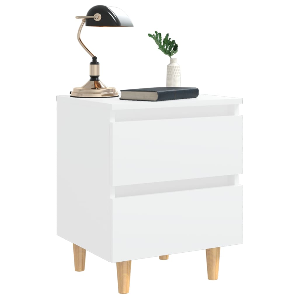 Conjunto de 2 Mesinhas de Cabeceira Bacco - Branco - Design Moderno