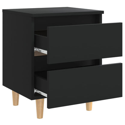 Conjunto de 2 Mesinhas de Cabeceira Bacco - Preto - Design Moderno