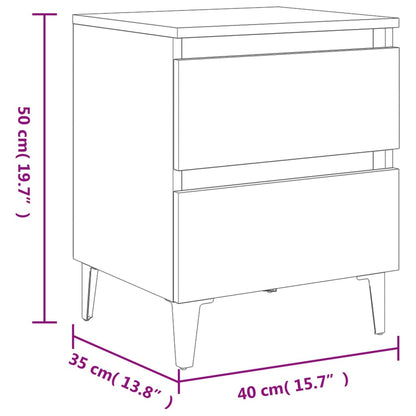 Mesa de cabeceira 40x35x50 cm contraplacado cinzento cimento