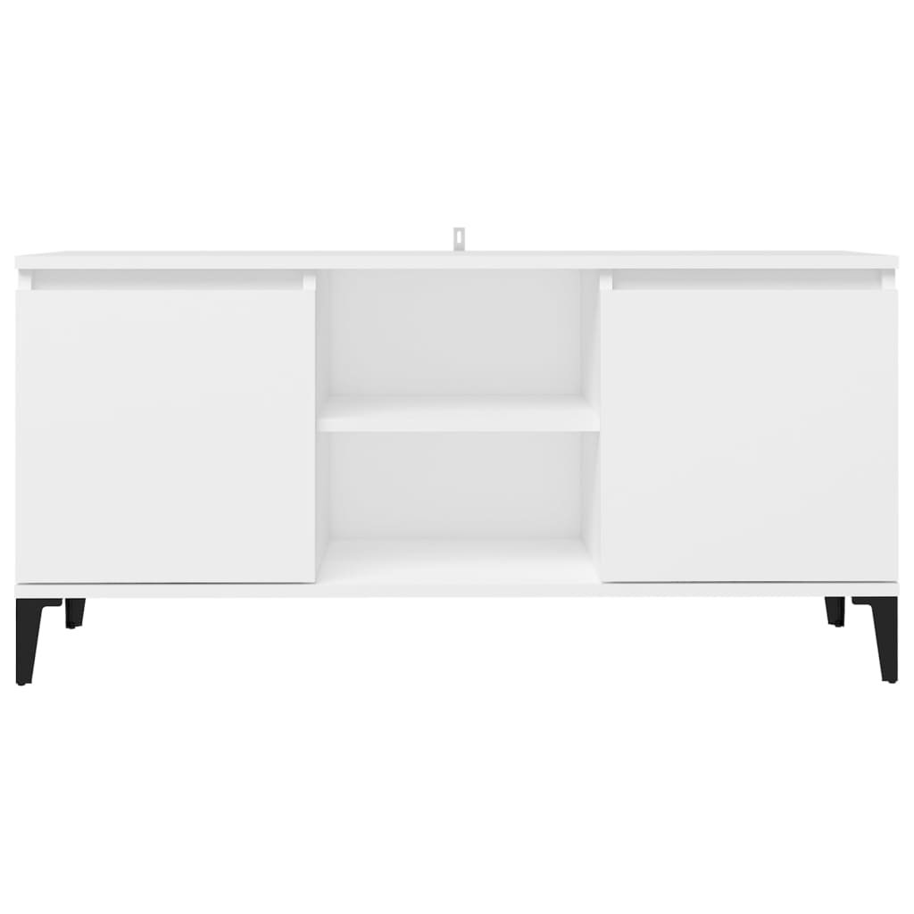 Móvel de TV com pernas em metal 103,5x35x50 cm branco