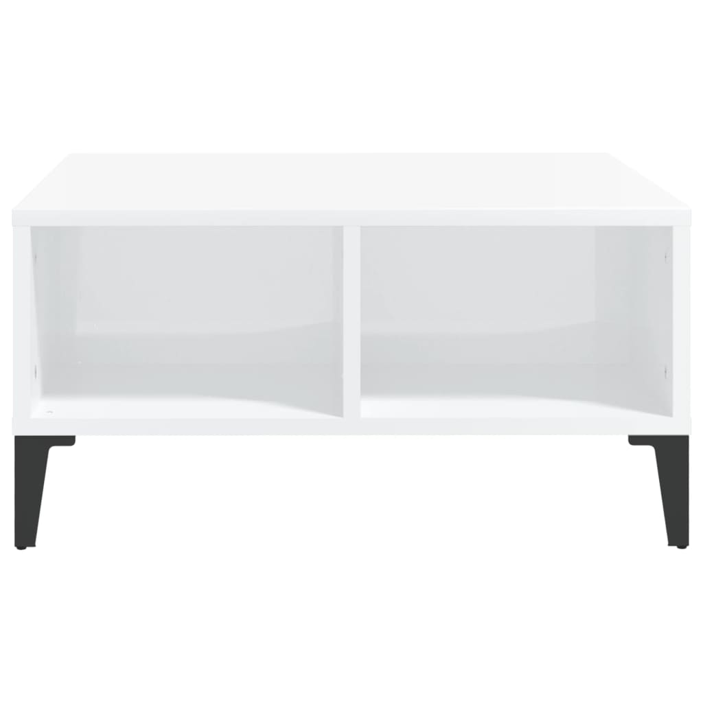 Mesa de Centro Turk com Arrumação - Branco Brilhante - Design Moderno