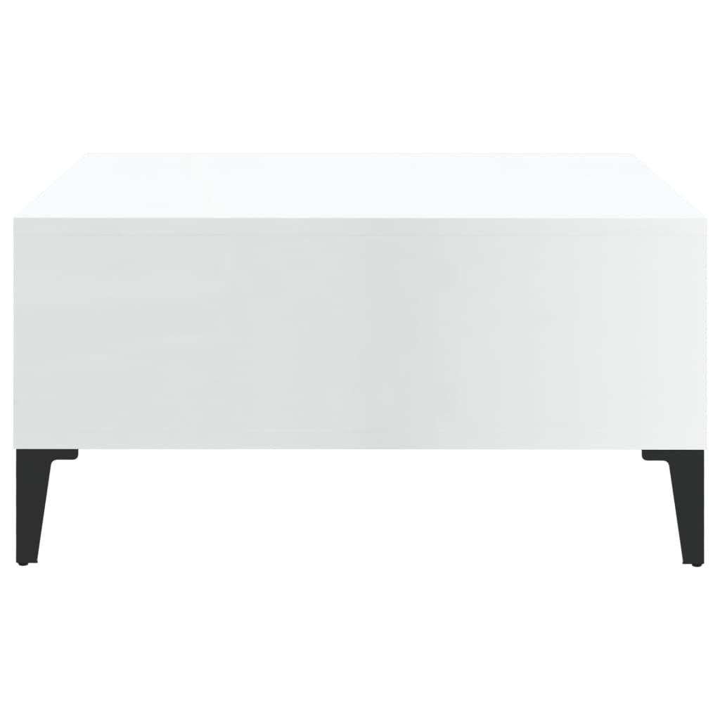 Mesa de Centro Turk com Arrumação - Branco Brilhante - Design Moderno