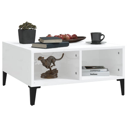 Mesa de Centro Turk com Arrumação - Branco Brilhante - Design Moderno