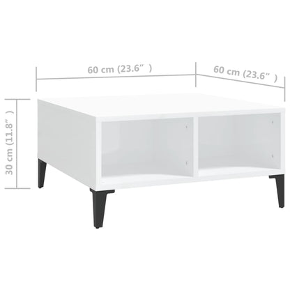 Mesa de Centro Turk com Arrumação - Branco Brilhante - Design Moderno