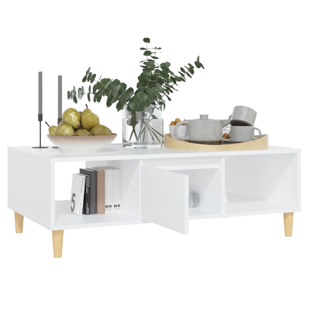 Mesa de centro 103,5x60x35 cm contraplacado branco