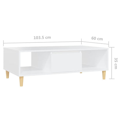 Mesa de centro 103,5x60x35 cm contraplacado branco